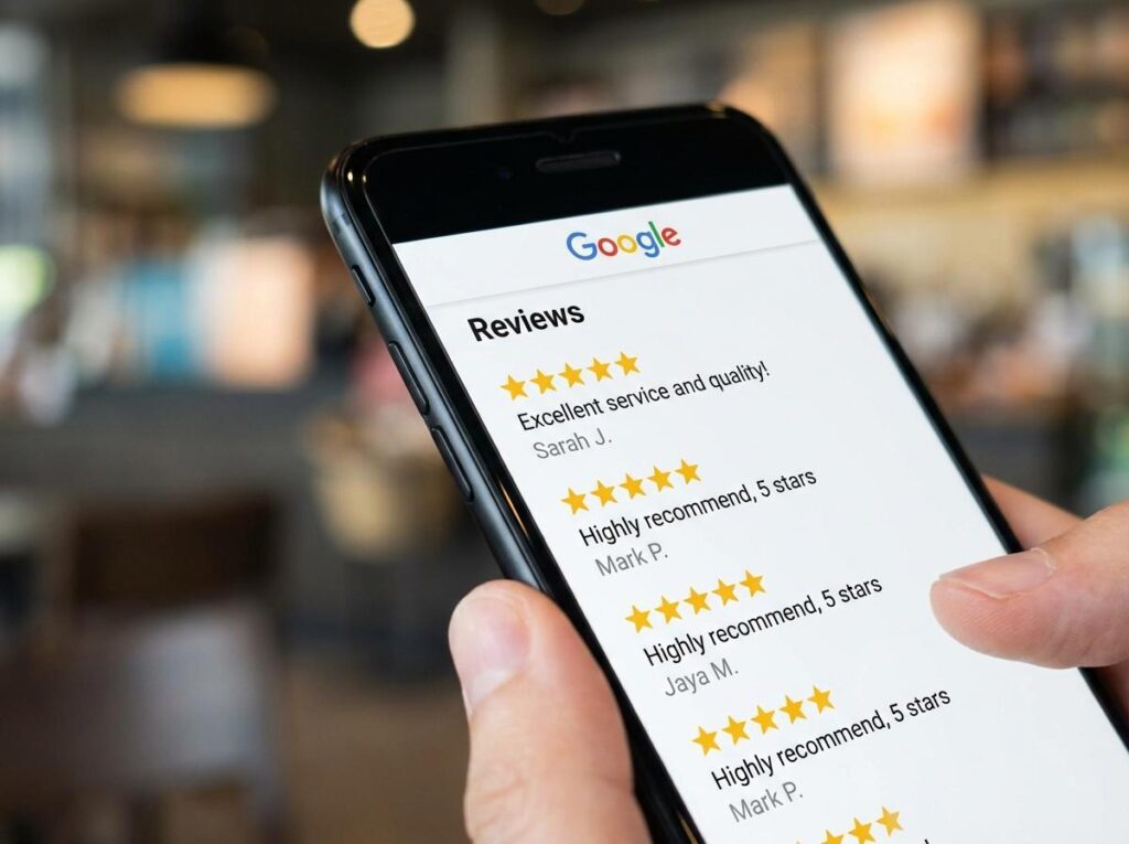 Google reviews for a local Luton business