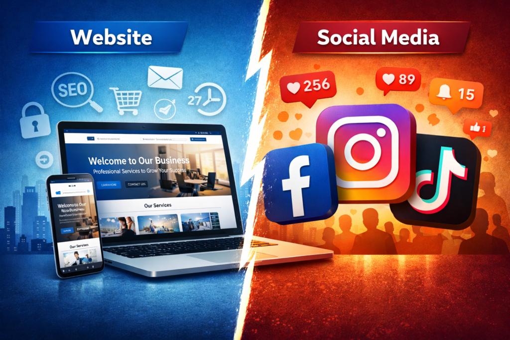 Social Media vs Website for UK Small Businesses